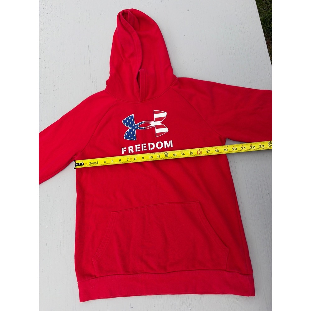 Under Armour Kids Red Freedom Logo Hoodie Sweatshirt YXL 1380851-600 - Picture 3 of 9